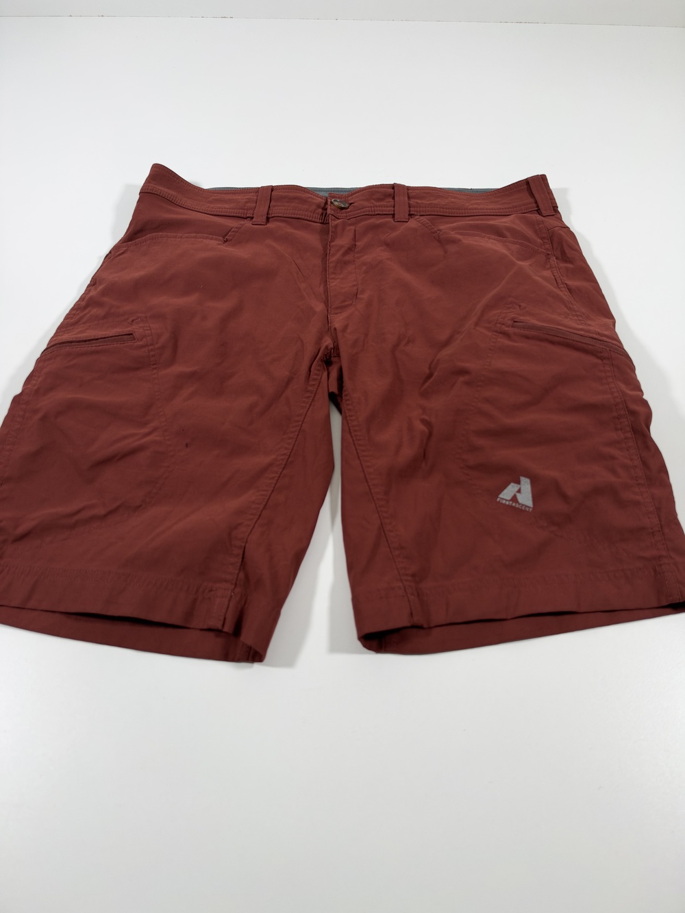 Eddie Bauer First Ascent Guide Pro Shorts Rust Brown Men's 38 Hiking 12 Inseam